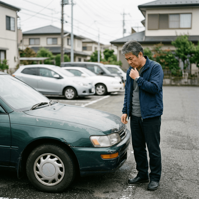 車売却で悩む男性